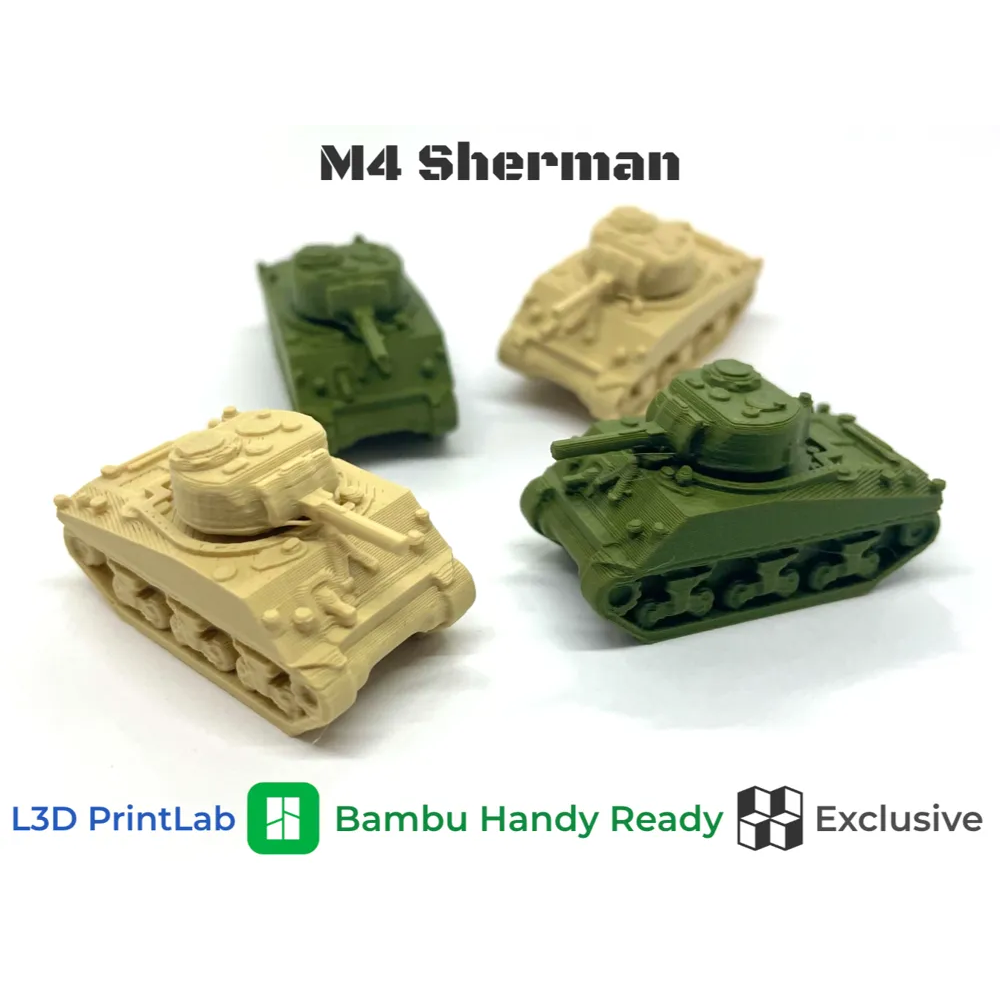 تانک مینیاتوری M4 Sherman مقیاس 1200 L3D PrintLab