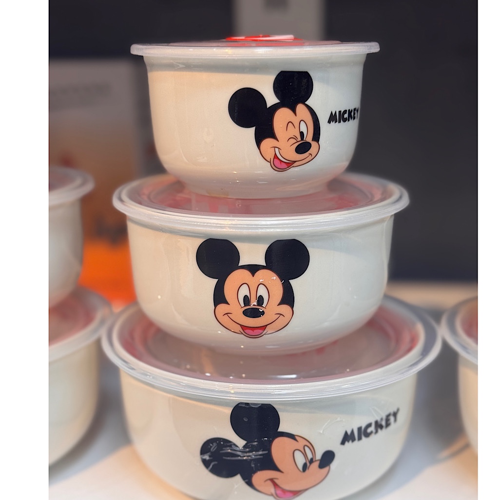 ست 3 تایی سرامیکی درب دار طرح micky