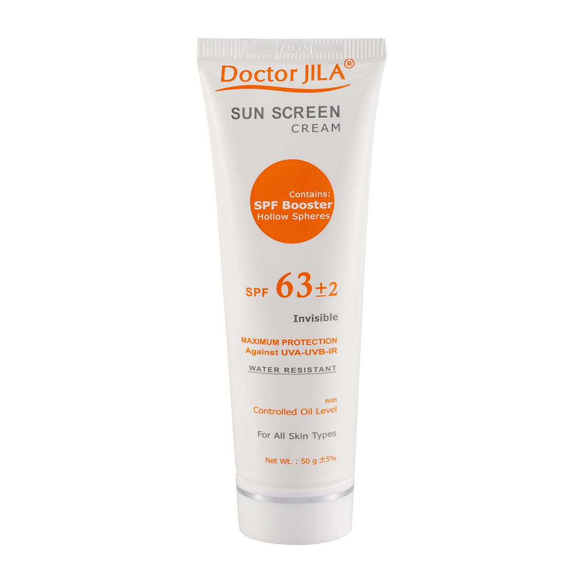 کرم ضد آفتاب بی رنگ Invisible دکتر ژیلا با SPF63 مناسب انواع پوست حجم 50 میلی لیتر