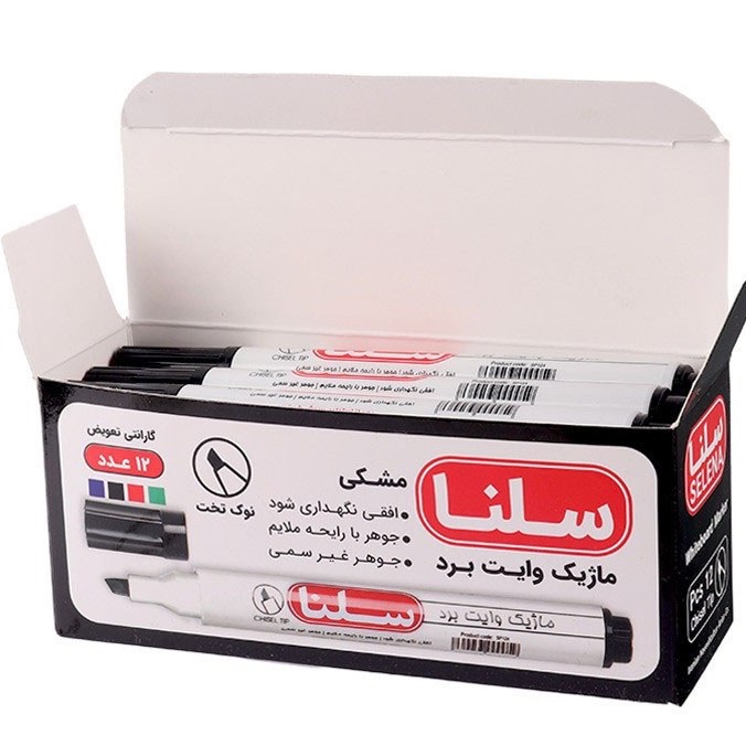 ماژیک وایت برد مشکی سلنا