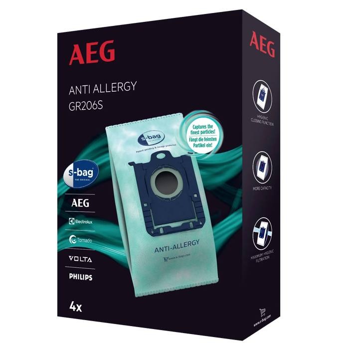کیسه جاروبرقی آاگ الکترولوکس گرد و غبار ضد حساسیت GR206 S-bag