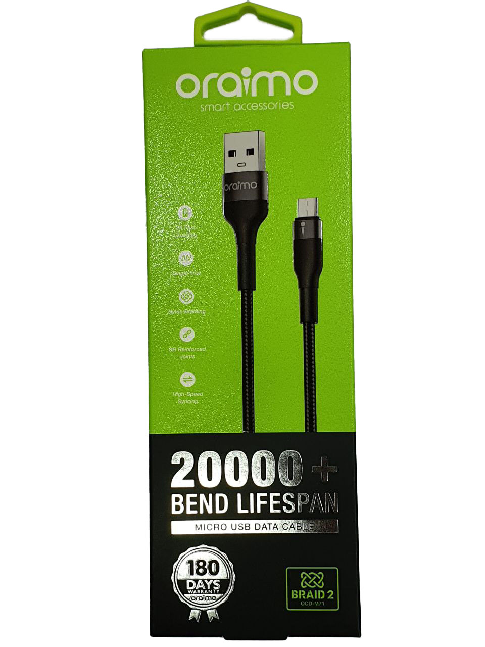 کابل کنفی میکرو Oraimo micro USB