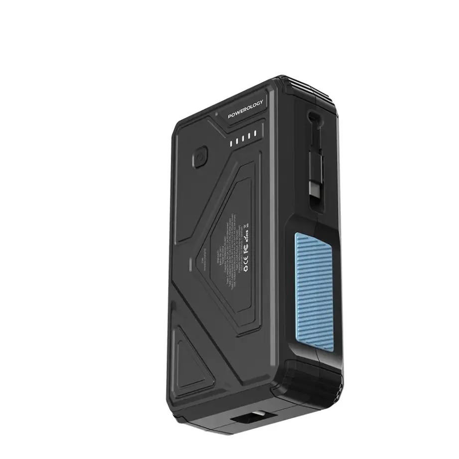 پاوربانک Powerology PPBCHA77 ظرفیت 27000mAh با شارژ بیسیم و پنل خورشیدی