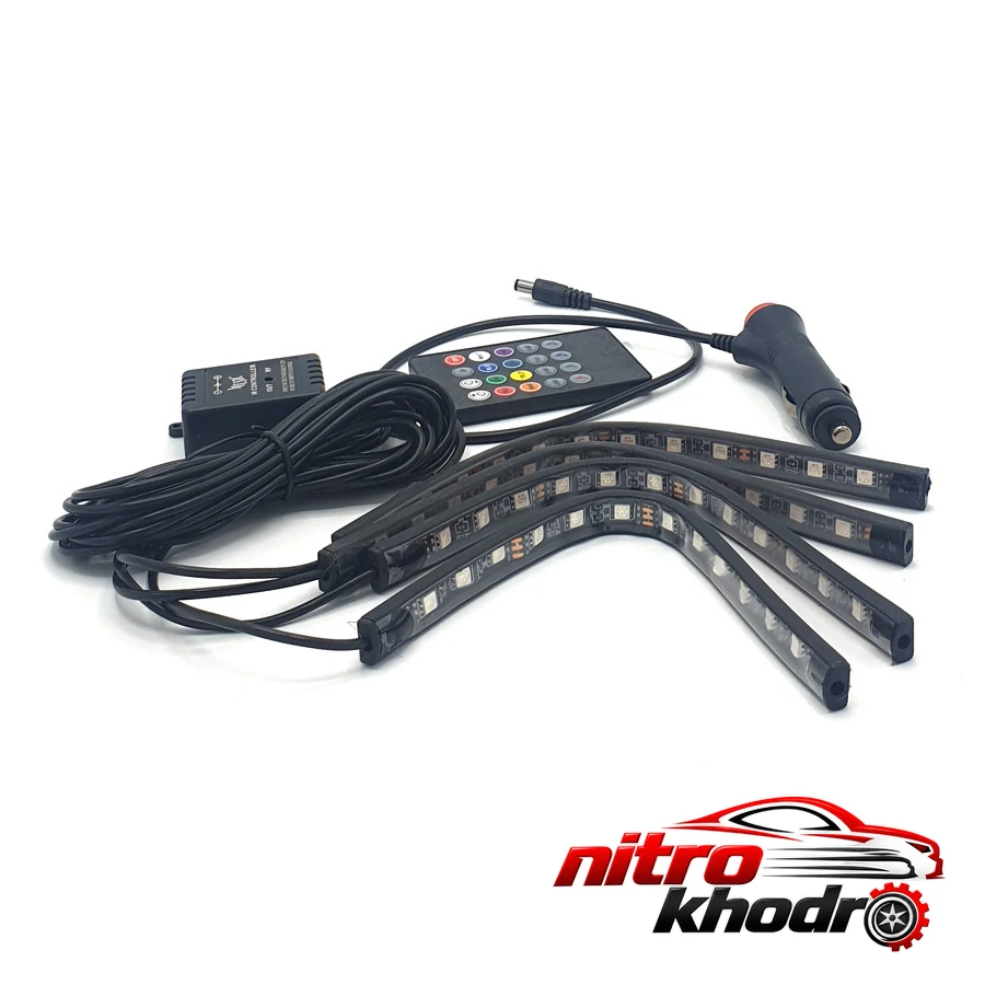 کیت نورپردازی LED داخل خودرو مدل YU چهار عددی