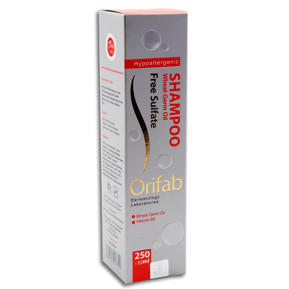 شامپو موهای رنگ شده حاوی جوانه گندم اوری فابorifab wheat germ oil shampoo with vitamin B5