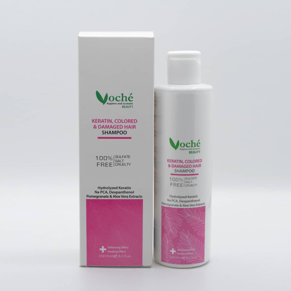 شامپو کراتینه موهای رنگ شده وچه 250میلیVoche Keratin Colored And Damaged Hair Shampoo
