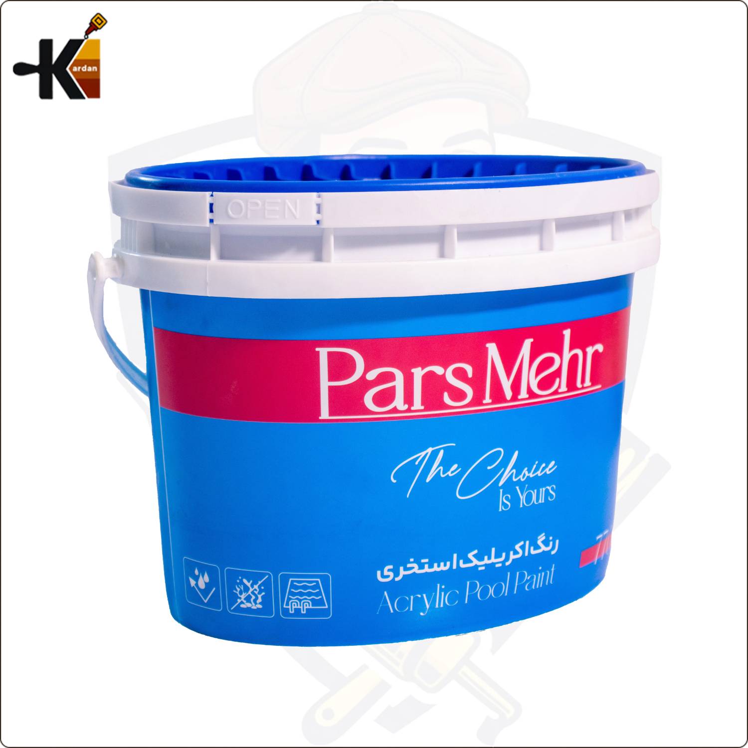 رنگ اکریلیک استخری آبی 773 پارس مهر دبه