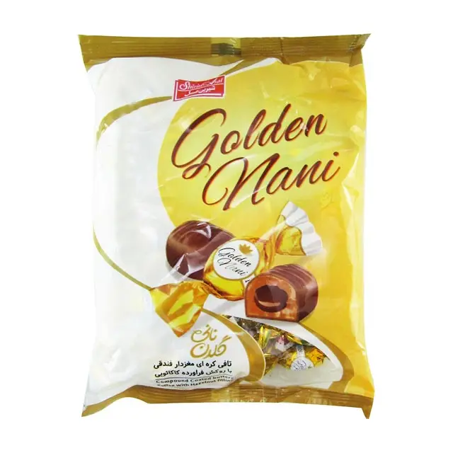 تافی کره ای روکش دار با مغز فندق گلدن نانی شیرین عسل - 400 گرم