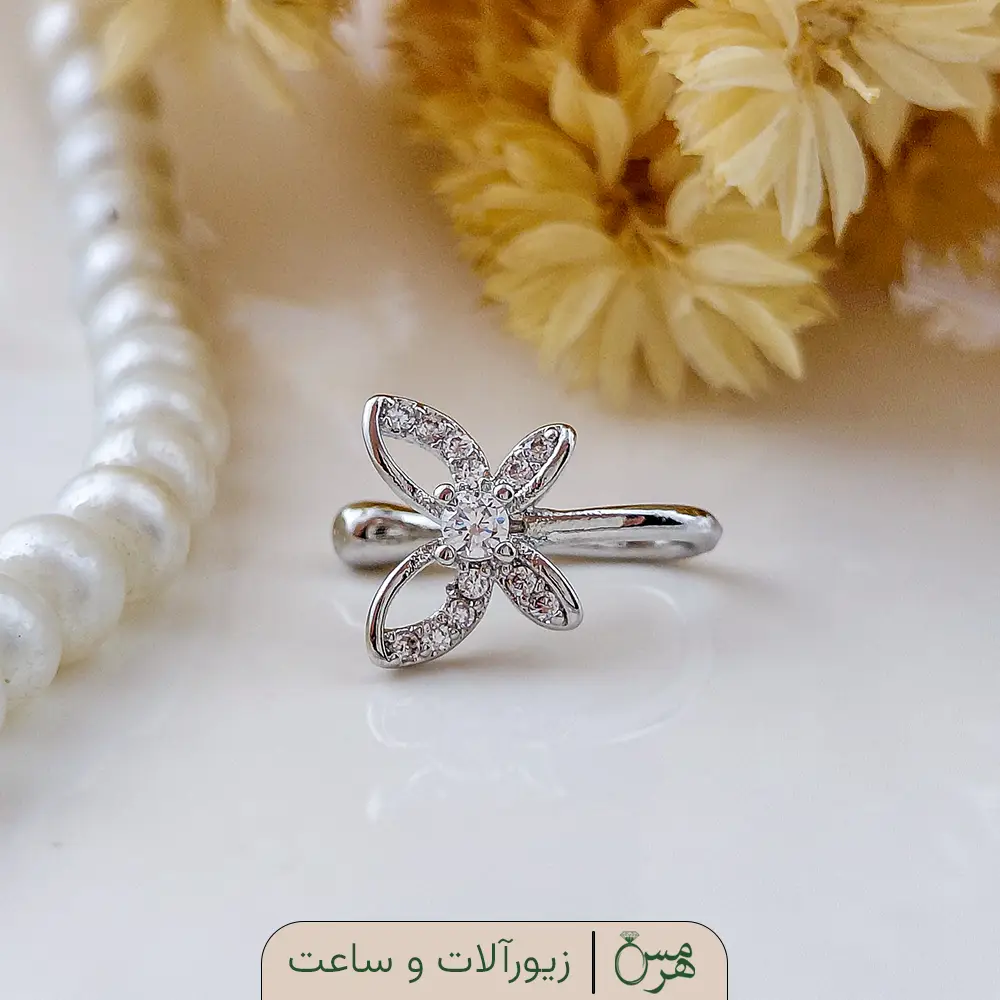 پیرسینگ فیک بینی استیل مدل پروانه نگین دار
