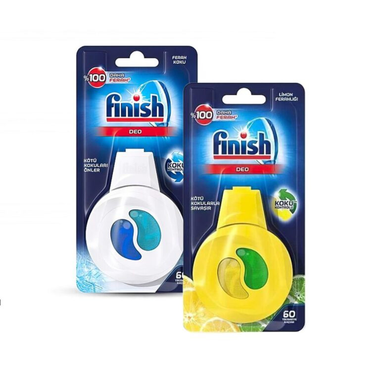 بوگیر و خوشبوکننده ماشین ظرفشویی فینیش Finish مدل Deo (رایحه لیمو و فرش) ماندگاری 60 بار شستشو (واردات قانونی ارسال از
