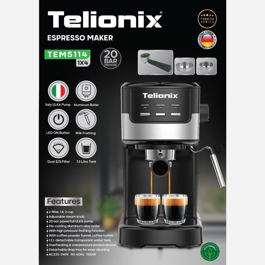 اسپرسوساز قدرتمندtelionix 1200