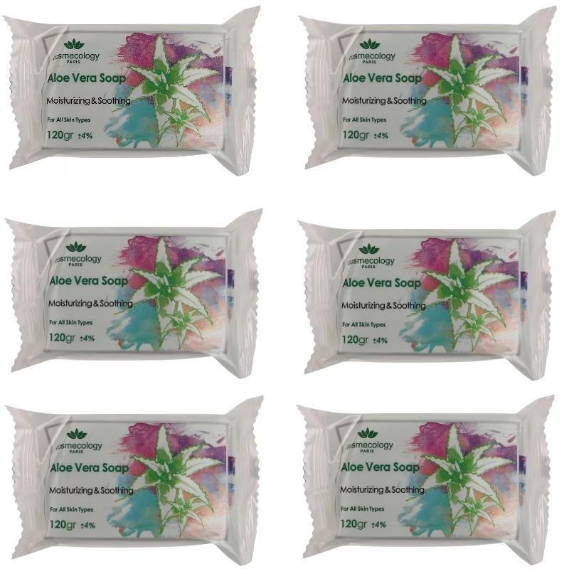 صابون شستشو صورت و بدن کاسمکولوژی مدل ALL-MOIST مناسب برای انواع پوست وزن 120 گرم بسته 6 عددی