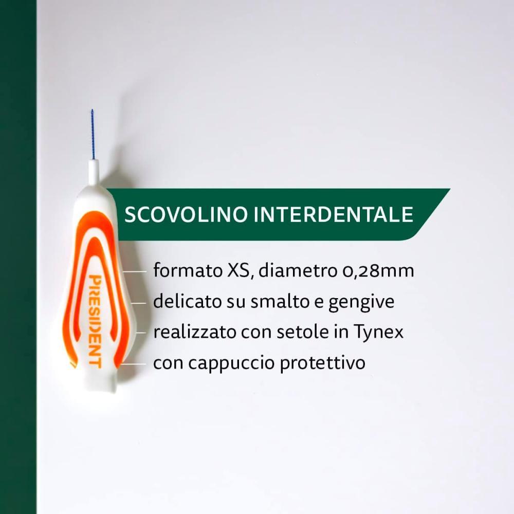 مسواک بین دندانی پرزیدنت مدل XS 0.28mm بسته 4 عددی