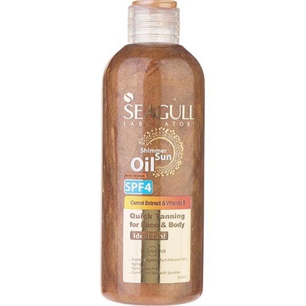 روغن برنز کننده و ویتامینه سی گل حاوی رنگدانه های طلایی SPF4 حجم 250 میلی لیتر