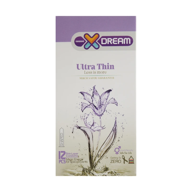کاندوم نازک ایکس دریم مدل Ultra Thin بسته 12 عددی