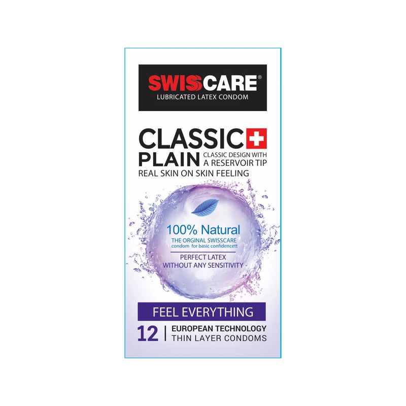 کاندوم ساده سوئیس کر مدل CLASSIC بسته 12 عددی