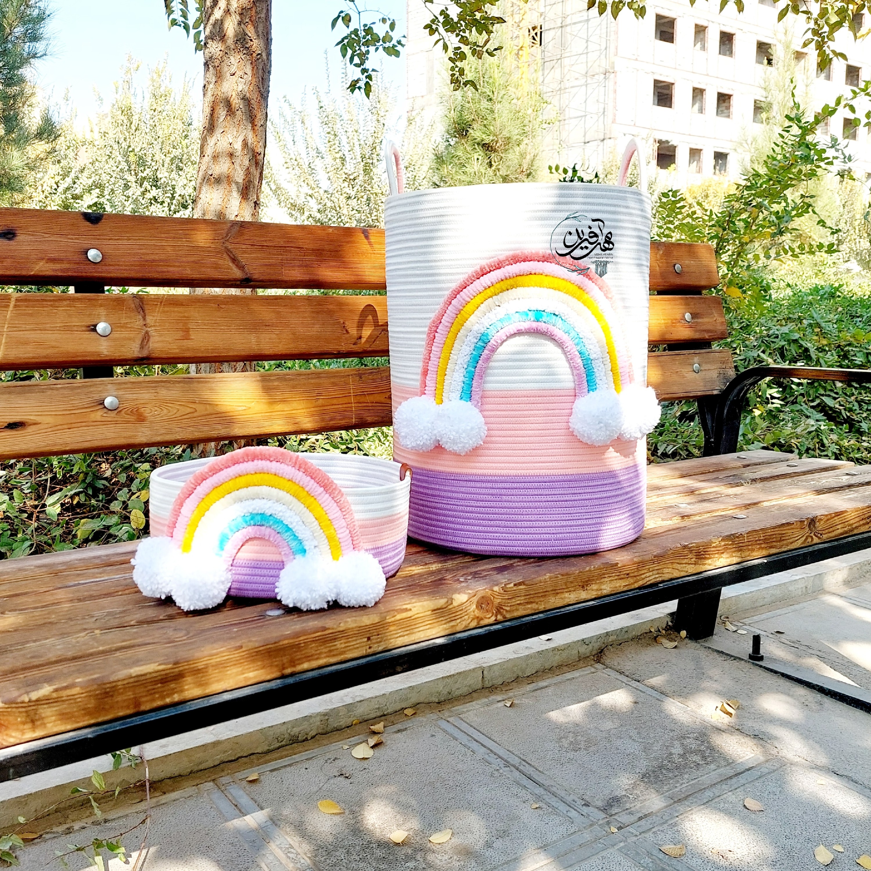 ست 5 تکه نظم دهنده اتاق کودک رنگین کمان