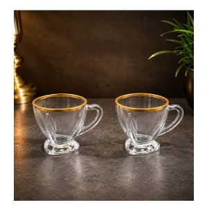 فنجان ویستر لب طلا