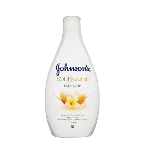 شامپو بدن جانسون Johnson’s مدل Soft & Nourish با عصاره بادام و شکوفه یاسمن | حجم 400 میل