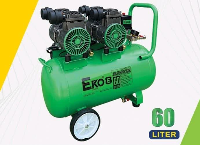 کمپرسور پمپ سایلنت دو موتوره 4 سیلندر 60 لیتری اکو EKO ESAC-60