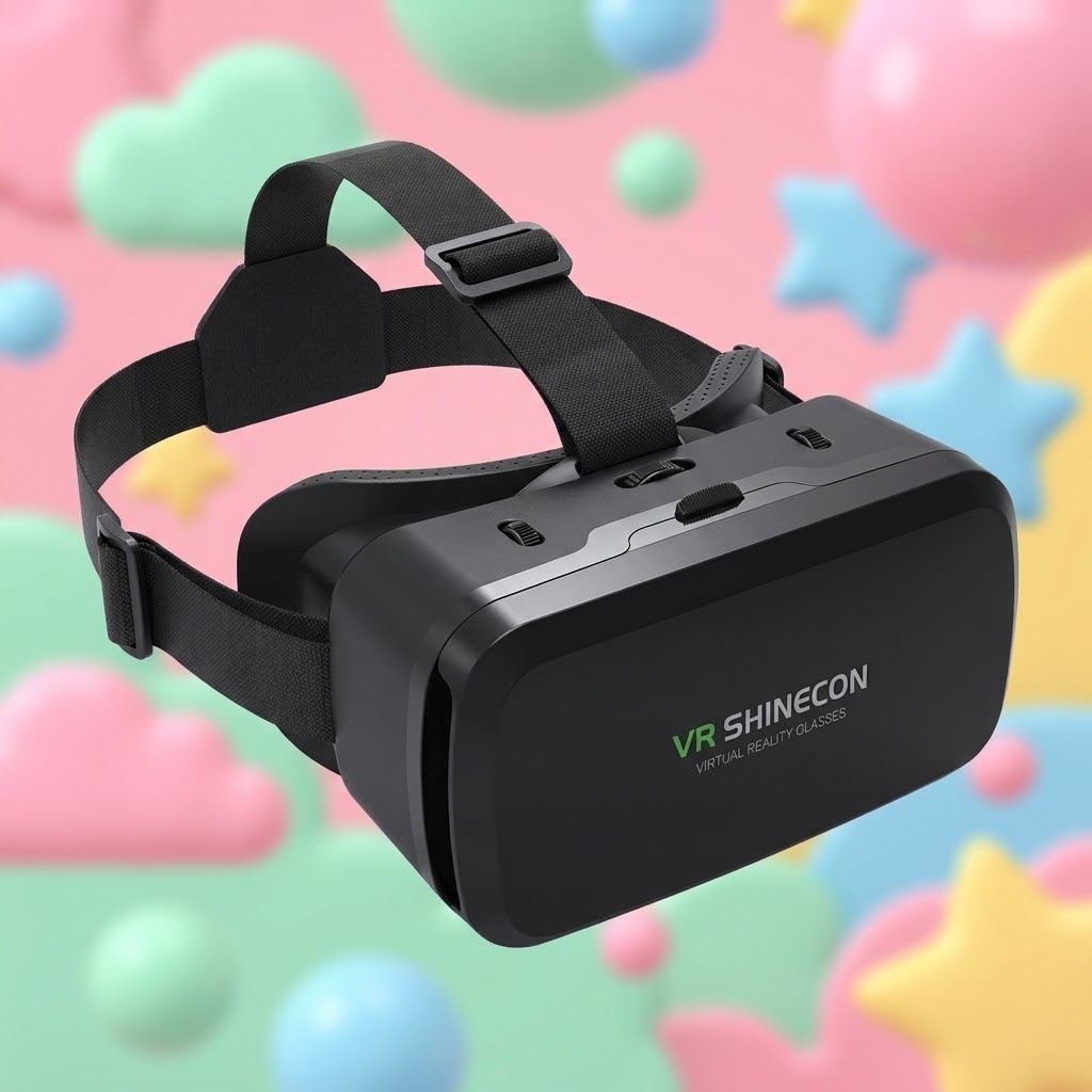 عینک واقعیت مجازی کودک VR Shinecon برای تماشای کارتون و آموزش، سازگار با گوشی های هوشمند