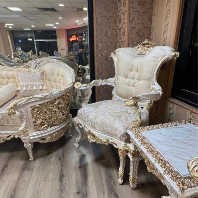 فروش اقساطی مبل کلاسیک سلطنتی 9 نفره مدل چهارتراش سوپرراش، ارسال55 روزکاری به سراسر کشور