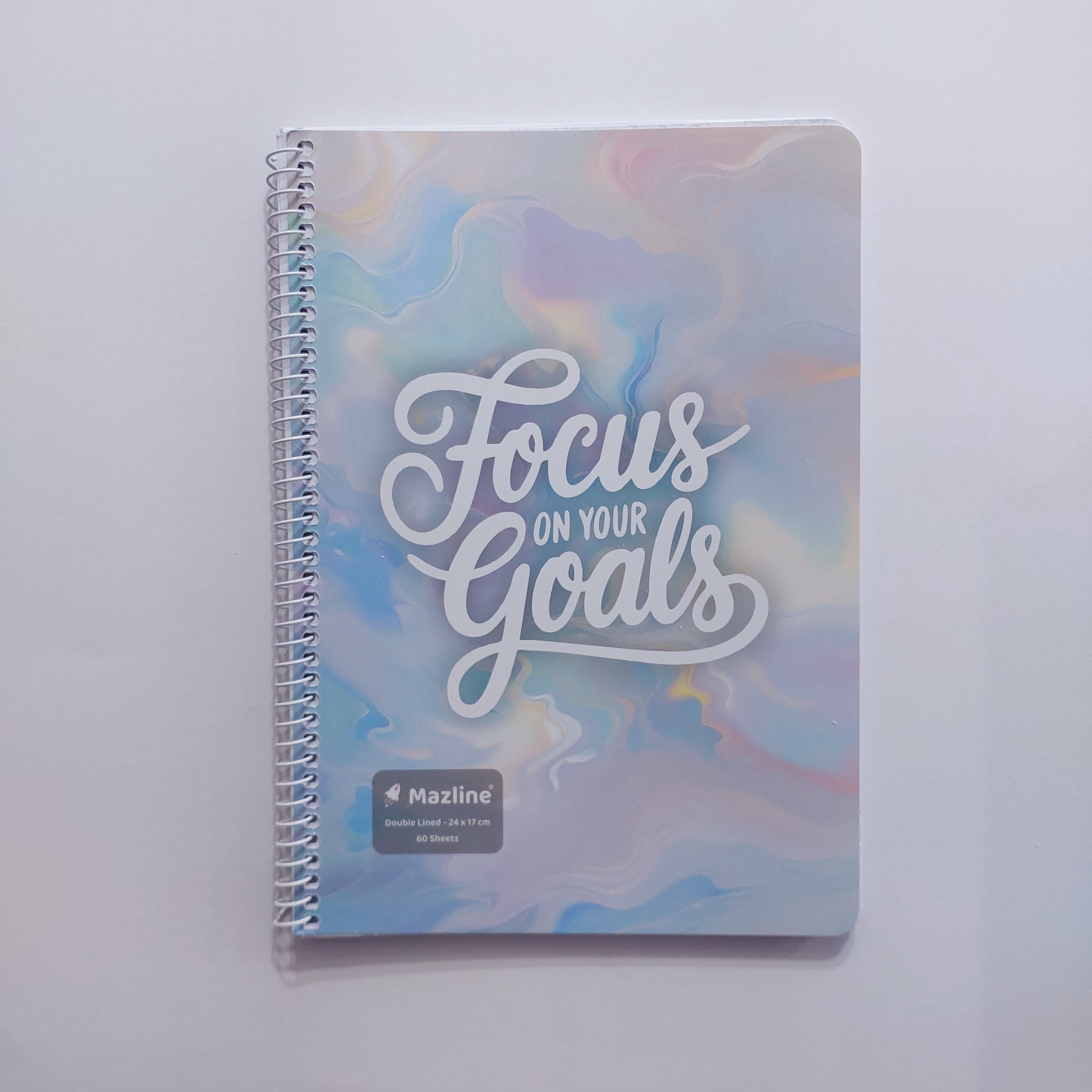 دفتر زبان انگلیسی دو خط 60 برگ سیمی مازلاین طرح Focus