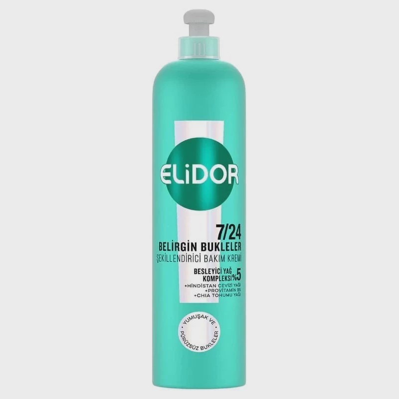 کرم مو الیدور مناسب موهای فر حاوی شیر بادام و الاستین 240 میل مدل ELIDOR Elastin - Badem Sutu