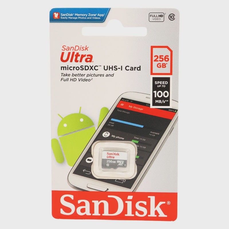 رم میکرو 256 گیگ سن دیسک SanDisk Ultra U1 C10 100MB s