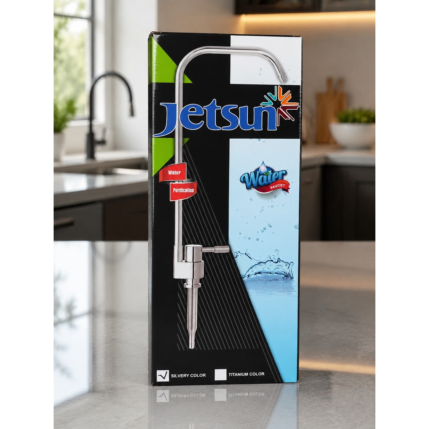 شیر برداشت تصفیه آب Jetsun طراحی زیبا و بدنه استیل