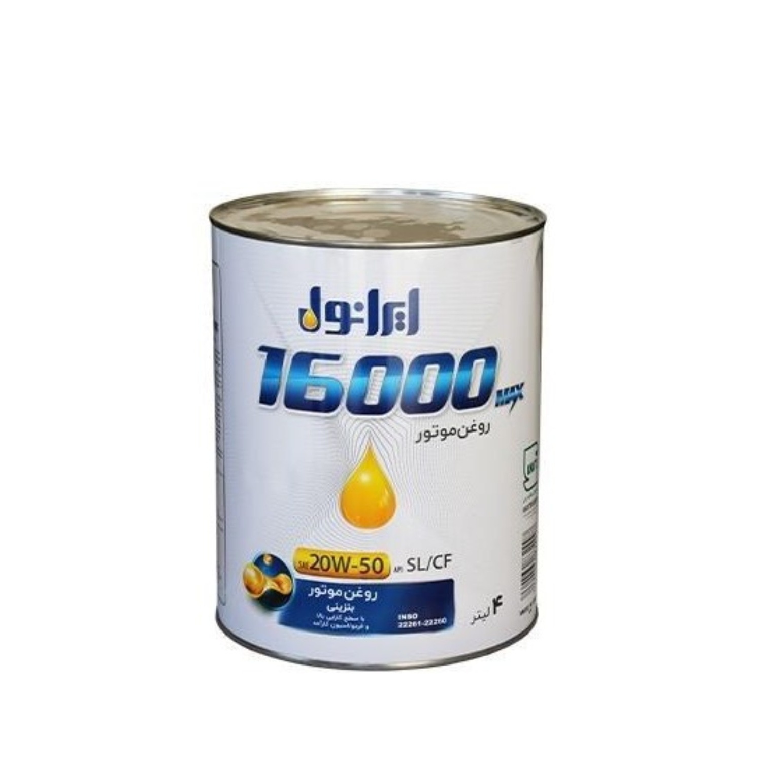 روغن موتور ایرانول مدل 16000 20W50 SL CF