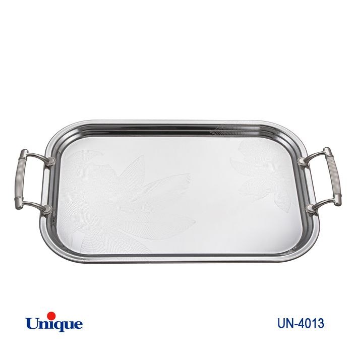 سینی استیل یک میل یونیک Unique بدون پایه بزرگ کد UN-4013