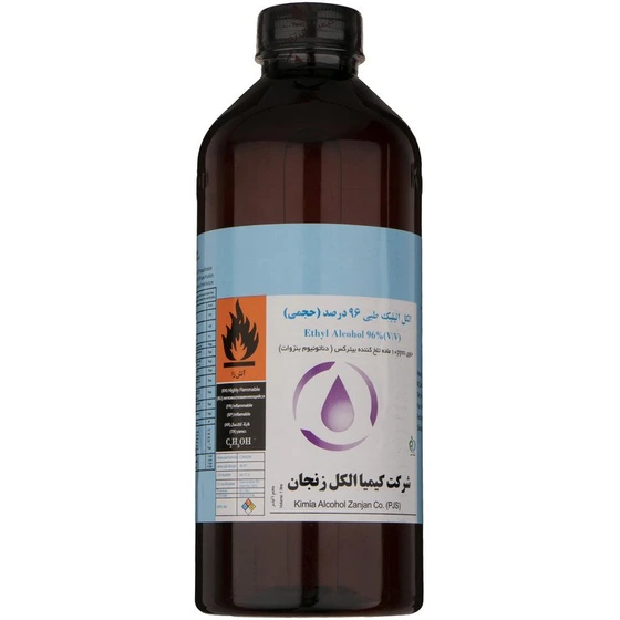 الکل اتیلیک طبی کیمیا الکل کماکل زنجان 96 درصد حجم 1 لیتر مدل 1
