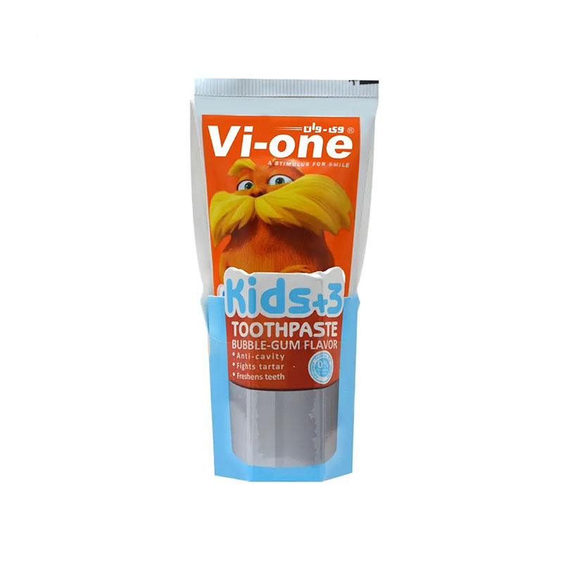 خمیر دندان کودک با طعم آدامس وی وانVi-One 3Plus Chewing gum flavor Kids Toothpaste مدل 3