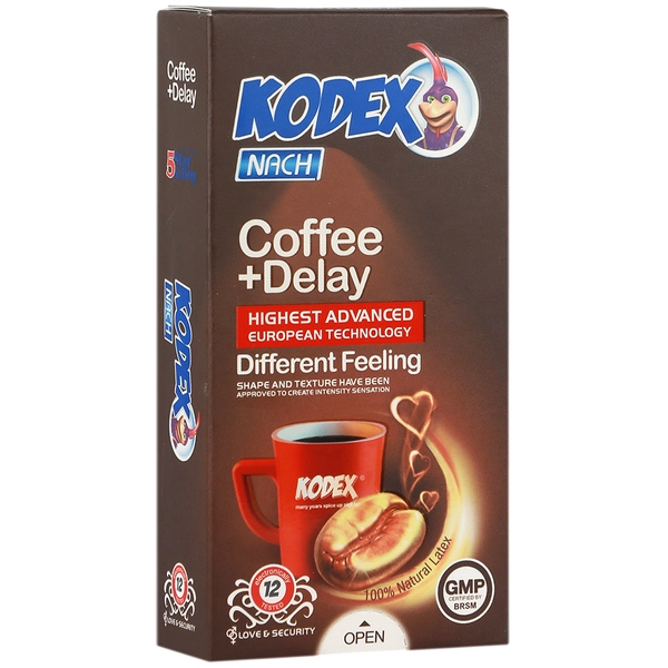 کاندوم تاخیری کدکس مدل KODEX Coffee Delay قهوه کافی دیلی-12عددی مدل 2