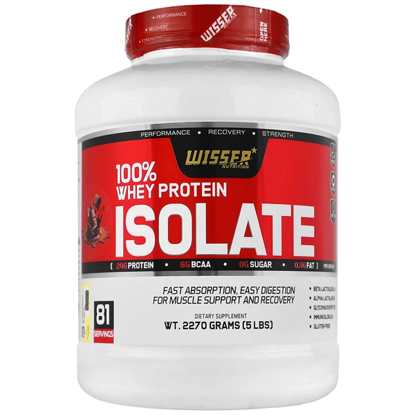پودروی پروتئین ایزوله ویثر 2270گرم ISOLATE WHEY 100 WISSER مدل 1