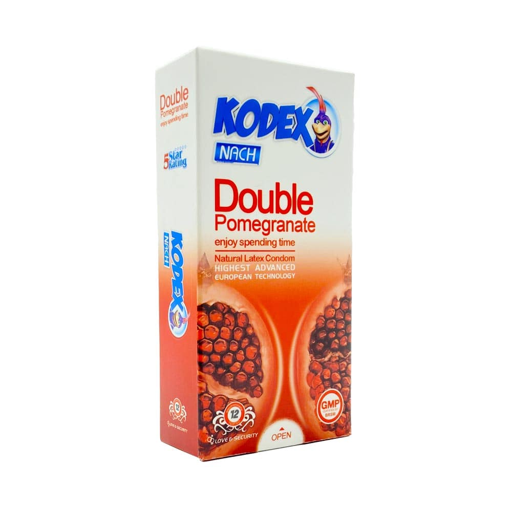 کاندوم کدکس مدل Double Pomegranate حاوی ژل انار-بسته 12 عددی مدل 1