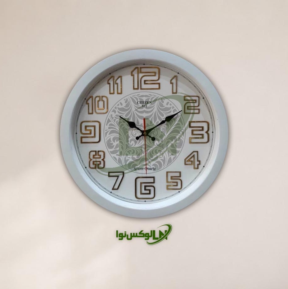 ساعت دیواری 38 در 38 سیتیزن ارام گرد کد05