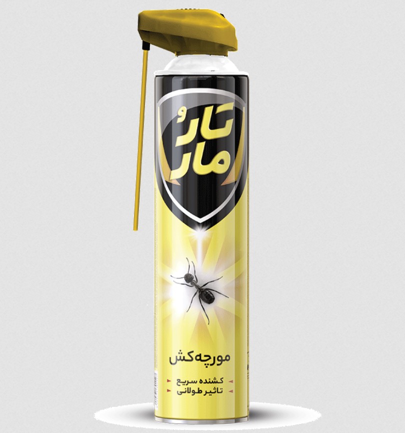 اسپری مورچه کش با کپ تاشونده دو منظوره(کپ سوسماری) تارو مار 400 میلیی لیتر کاسپین