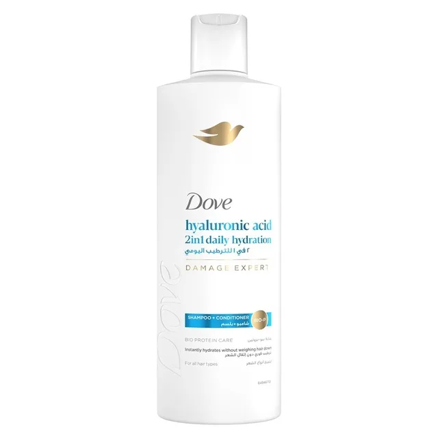 شامپو آبرسان روزانه داو ove Hyaluronic Acid Daily Hydration حاوی هیالورونیک اسید حجم 400 میل