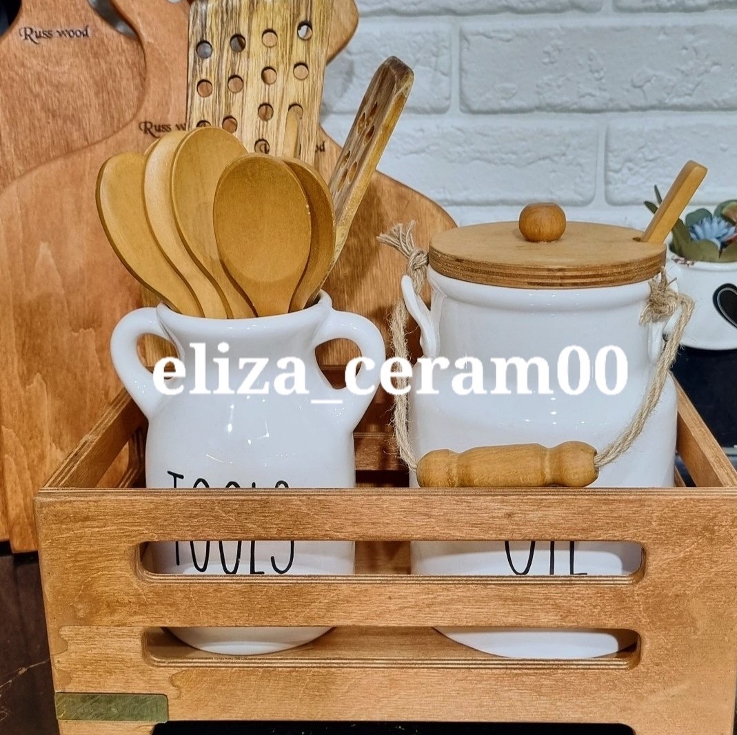 باکس چوبی کنار گاز ست بانکه روغن سرامیکی