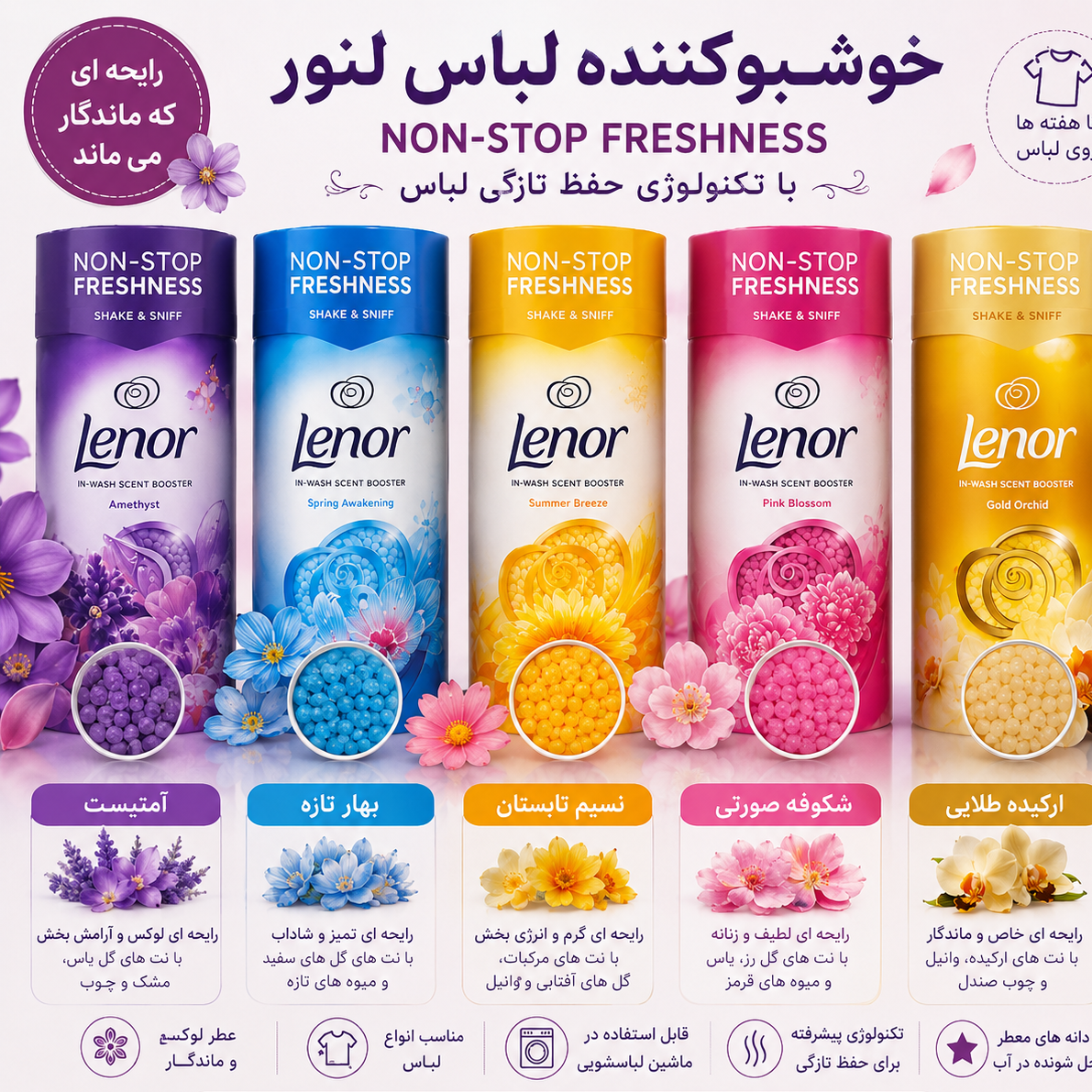 خوشبو کننده لباس لنور اصلی