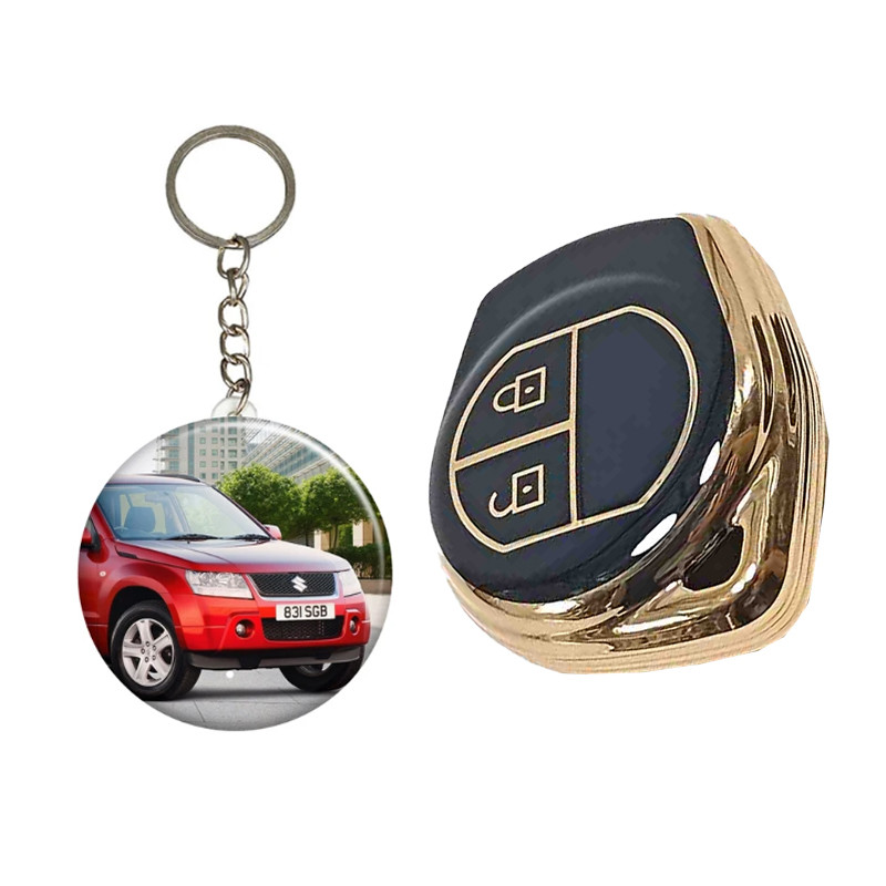 کاور ریموت و سوئیچ خودرو کالانیکس مدل COV-VITARA-100717 طرح لاکچری مناسب برای سوزوکی ویتارا به همراه جاسوئیچی