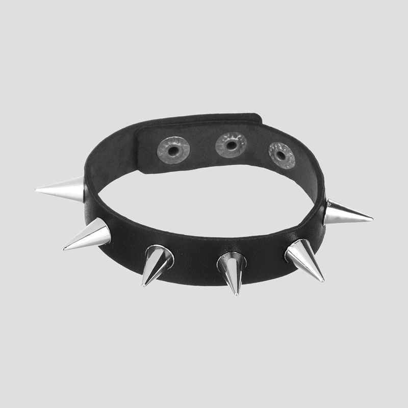 دستبند چرمی اسپایکدار (1.3 سانتیمتری) مدل 1Line کد Nyn-936d2