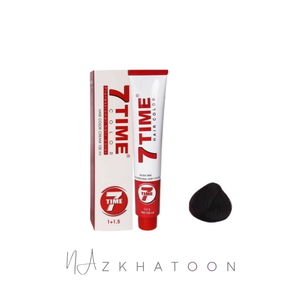 رنگ موی 100 میل سون تایم 7TIME سری EXTRA NATURAL شماره NF3 قهوه ای متوسط اکسترا