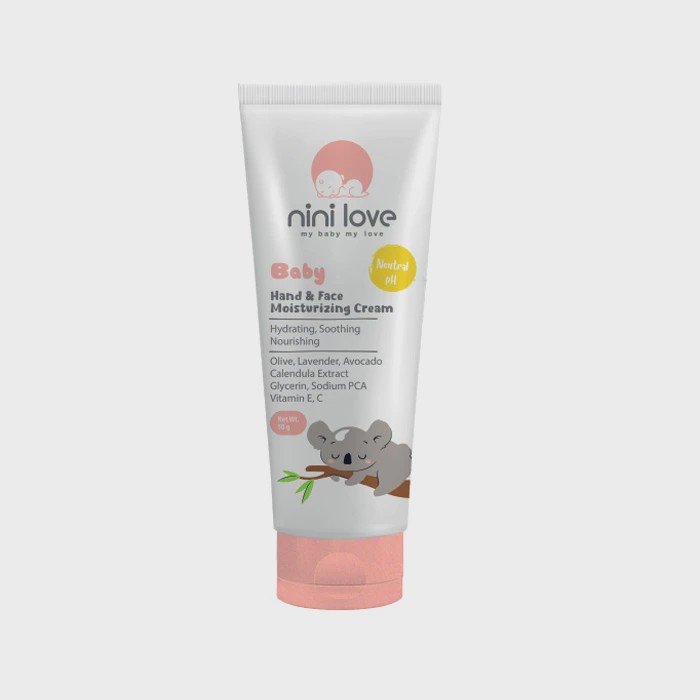 کرم مرطوب کننده نی نی لاو مناسب دست و صورت کودک Nini Love Baby Hand And Face Moisturizing Cream 50gr