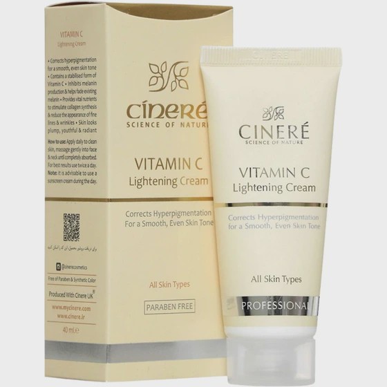 کرم روشن کننده سینره مدل ویتامین C حجم 40 میلی لیتر Cinere Vitamin C Cream 40 ml