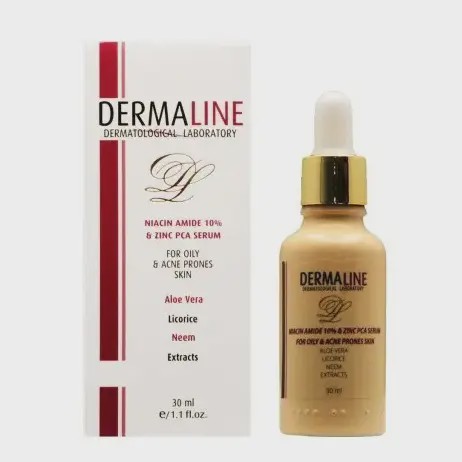 سرم ضد جوش نیاسین آمید و زینک پی سی ای درمالاین Niacin Amid And Zinc PCA Serum Dermaline