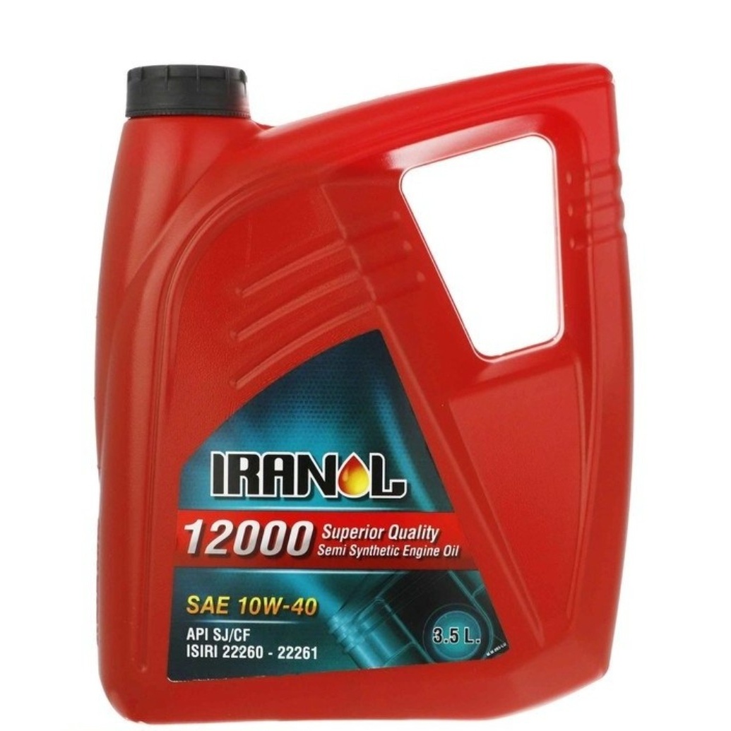 روغن موتور ایرانول مدل 12000 10W40 حجم 3.5 لیتر