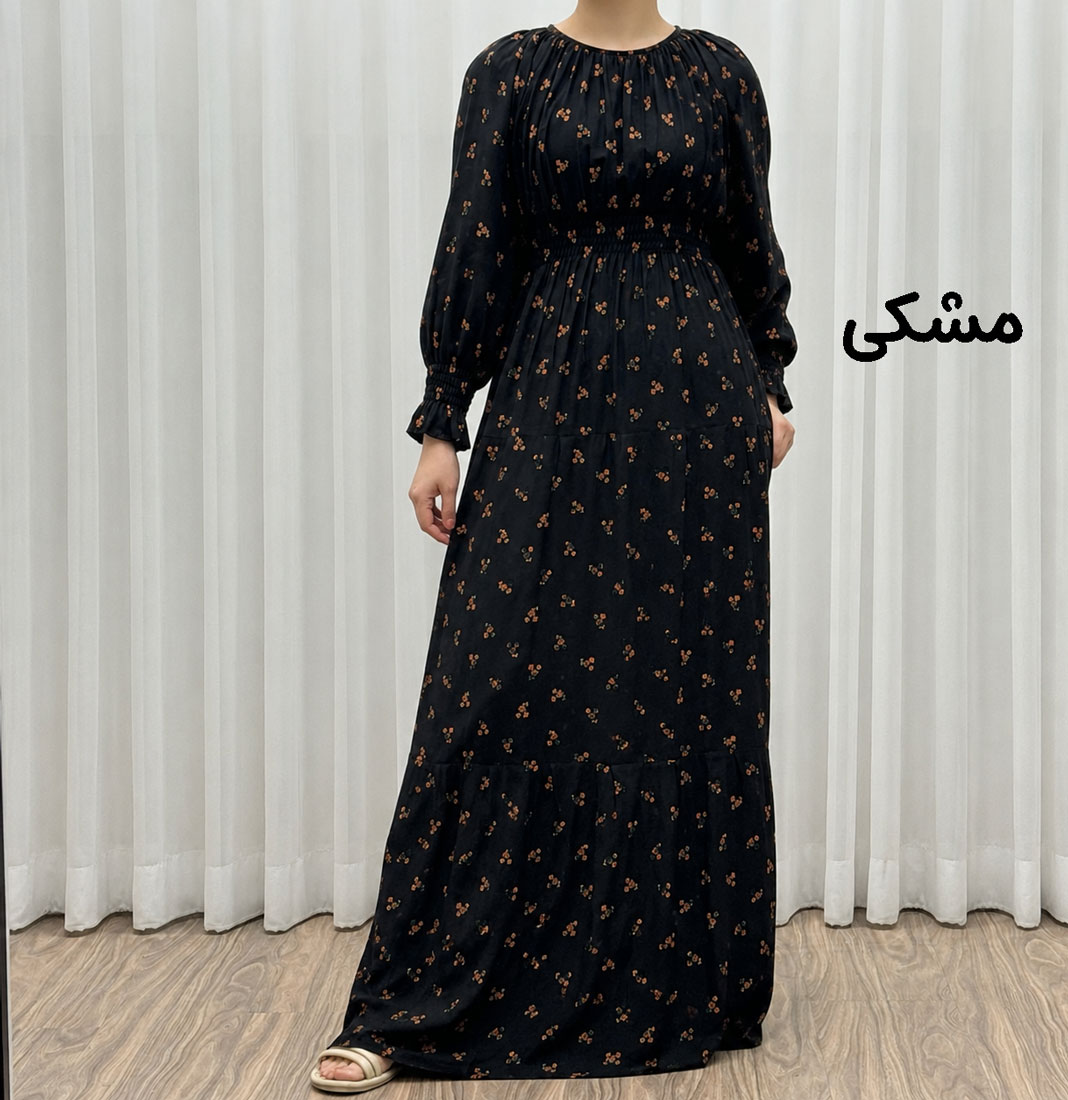 پیراهن ساحلی زنانه گل ریز خسته نخی (مناسب تا سایز 48)